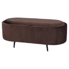Evelyn Velvet Storage Ottoman Bench